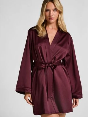 Hunkemöller Satynowe kimono Czerwony