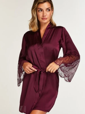 Hunkemöller Satynowe kimono Fioletowy