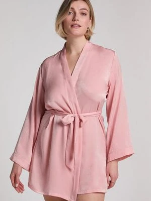 Hunkemöller Satynowe kimono Różowy