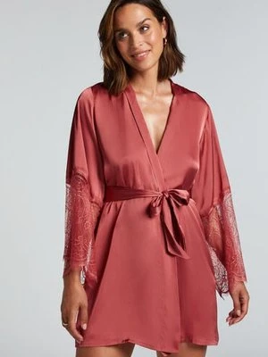 Hunkemöller Satynowe kimono Różowy