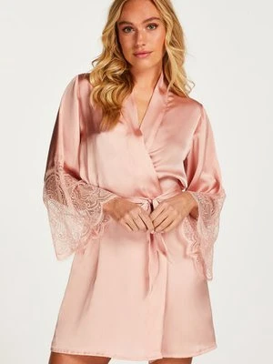 Hunkemöller Satynowe kimono Różowy