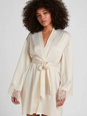 Hunkemöller Satynowe kimono Valerie Biały