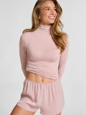 Hunkemöller Satynowe szorty Minimal Różowy