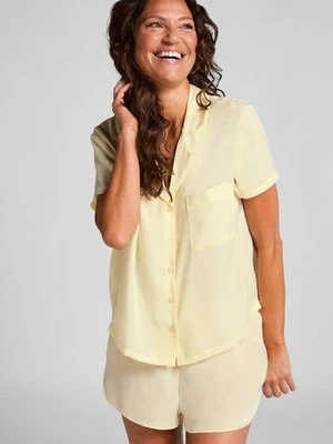 Hunkemöller Satynowe szorty Minimal Żółty