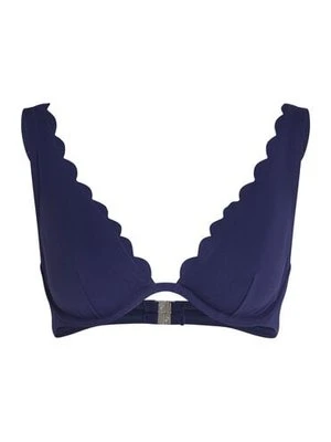 Hunkemöller Scallop biustonosz bikini bez wkładek z fiszbinami Niebieski