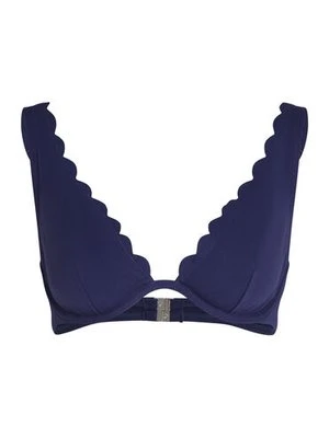 Hunkemöller Scallop biustonosz bikini bez wkładek z fiszbinami Niebieski