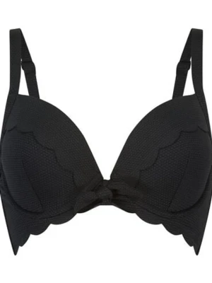 Hunkemöller Scallop biustonosz bikini z wkładkami i fiszbinami Czarny