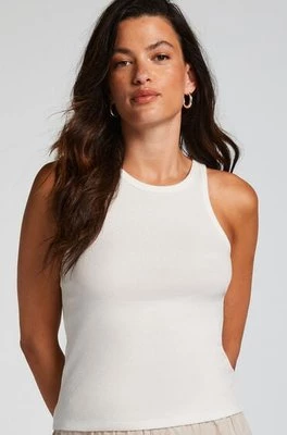 Hunkemöller Singlet Tank Top Bawełna Biały