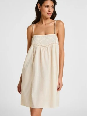 Hunkemöller Slipdress Embroidery Biały