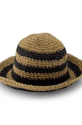 Hunkemöller Słomkowy kapelusz typu bucket w paski