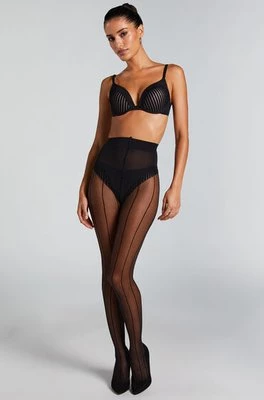 Hunkemöller Sparkle Back Seam 20D Tights Czarny