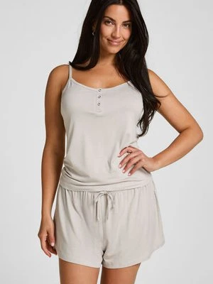 Hunkemöller Spodenki Piżamowe w Paski Jersey Szary