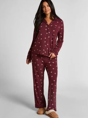 Hunkemöller Spodnie Essential z dżerseju Czerwony