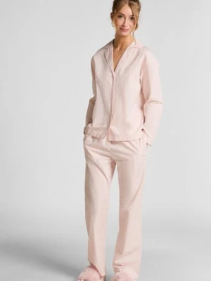 Hunkemöller Spodnie piżamowe bawełniane Poplin Różowy
