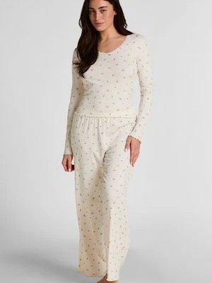 Hunkemöller Spodnie Piżamowe Daisy Biały