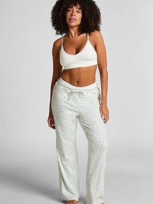 Hunkemöller Spodnie piżamowe Florecita Biały