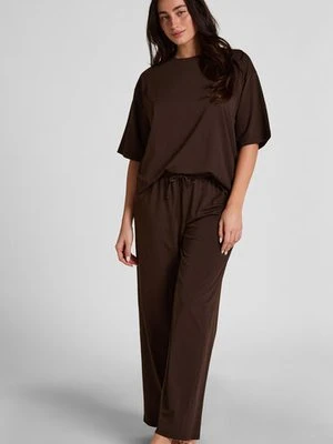 Hunkemöller Spodnie Piżamowe Loose Brązowy
