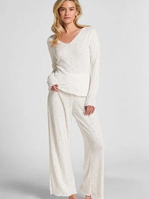 Hunkemöller Spodnie piżamowe Pointelle Niebieski