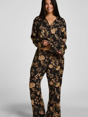 Hunkemöller Spodnie Piżamowe Woven Print Czarny