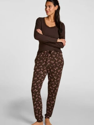 Hunkemöller Spodnie piżamowe z dżerseju Brązowy