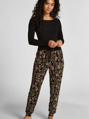 Hunkemöller Spodnie piżamowe z dżerseju Czarny