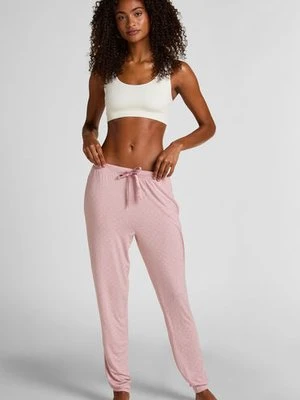 Hunkemöller Spodnie piżamowe z dżerseju Różowy