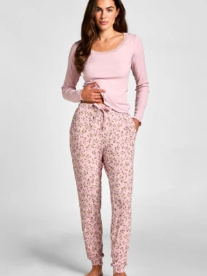 Hunkemöller Spodnie piżamowe z dżerseju Różowy