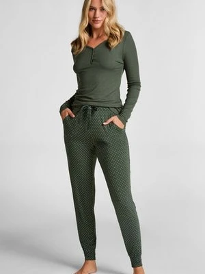 Hunkemöller Spodnie piżamowe z dżerseju Zielony