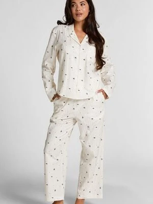 Hunkemöller Spodnie piżamowe ze wzorem jemioły Biały