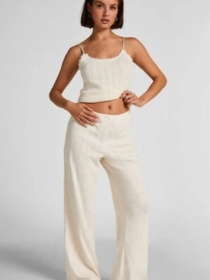 Hunkemöller Spodnie Pointelle Biały