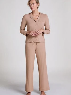 Hunkemöller Spodnie Rib Essential Beżowy