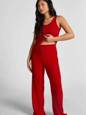Hunkemöller Spodnie z dżerseju szmerglowanego Czerwony