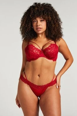 Hunkemöller String z niskim stanem Willow Czerwony