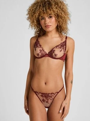 Hunkemöller Stringi Anouk z Wysokim Stanem Czerwony