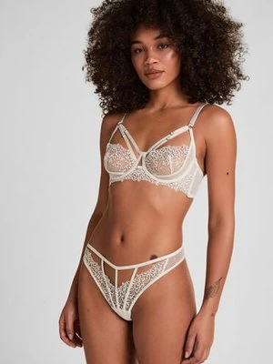 Hunkemöller Stringi Kristina z Wysokim Stanem Biały