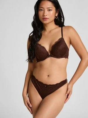 Hunkemöller Stringi Marine Brązowy