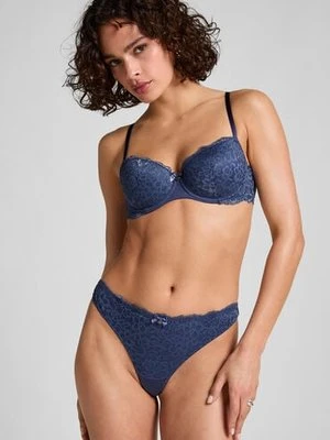 Hunkemöller Stringi Marine Niebieski