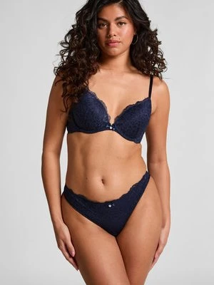 Hunkemöller Stringi Marine Niebieski