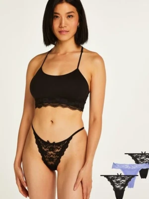 Hunkemöller Stringi Mini 3 pary Czarny