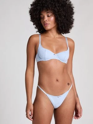 Hunkemöller Stringi Pointelle Niebieski
