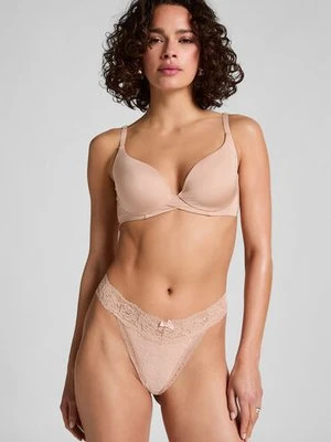 Hunkemöller Stringi z niskim stanem Madison Beżowy