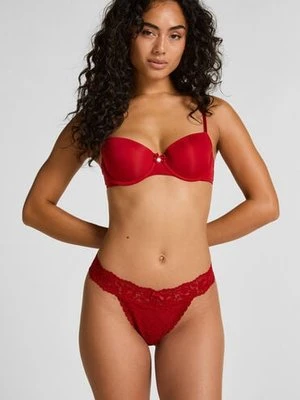 Hunkemöller Stringi z niskim stanem Madison Czerwony
