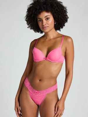 Hunkemöller Stringi z niskim stanem Madison Różowy