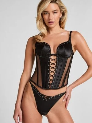 Hunkemöller Stringi z wycięciem Pina Czarny