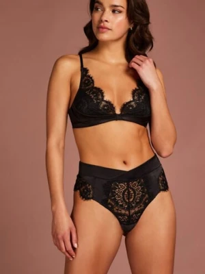 Hunkemöller Stringi z wysokim stanem Hannako Czarny