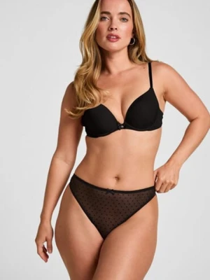 Hunkemöller Stringi z Wysokim Wycięciem Frankie Czarny