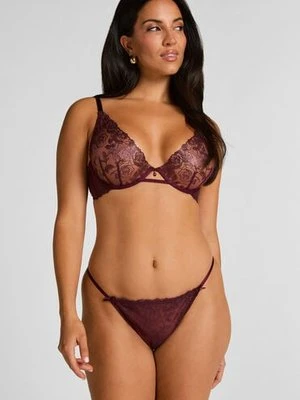 Hunkemöller Stringi z wysokim wycięciem Hollie Fioletowy