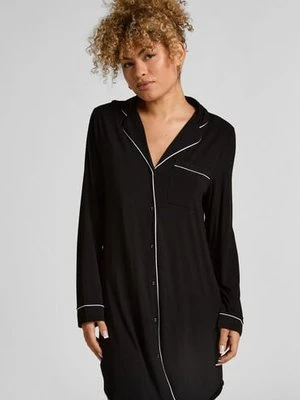 Hunkemöller Sukienka Essential z dżerseju z długim rękawem Czarny