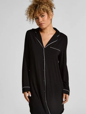 Hunkemöller Sukienka Essential z dżerseju z długim rękawem Czarny