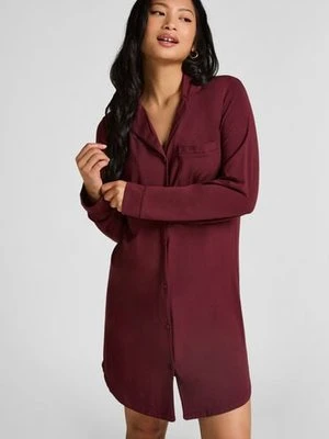 Hunkemöller Sukienka Essential z dżerseju z długim rękawem Fioletowy